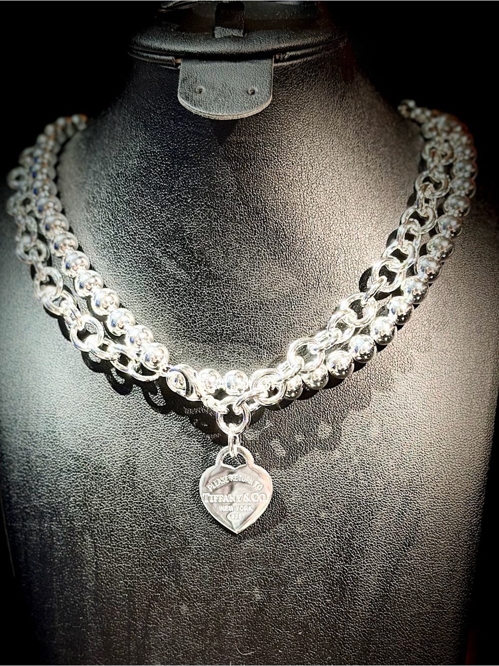 Silver Ball & Link Layered Necklace - Women Jewelry